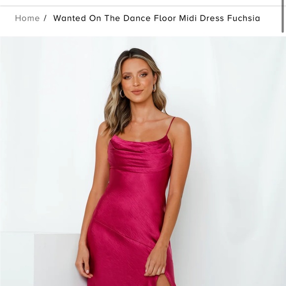 Hello molly wanted on the dance floor midi size small NWT never worn Fuchsia - Picture 6 of 12